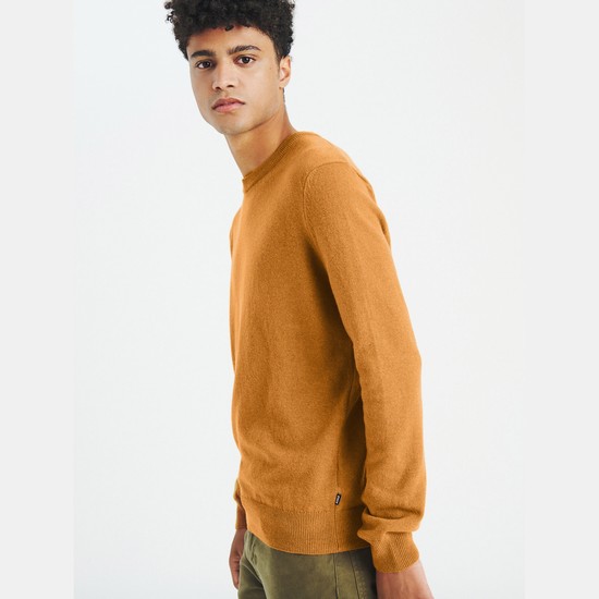 Aigle The Basic Crew-neck Sweatshirts Men Orange ZA-17640